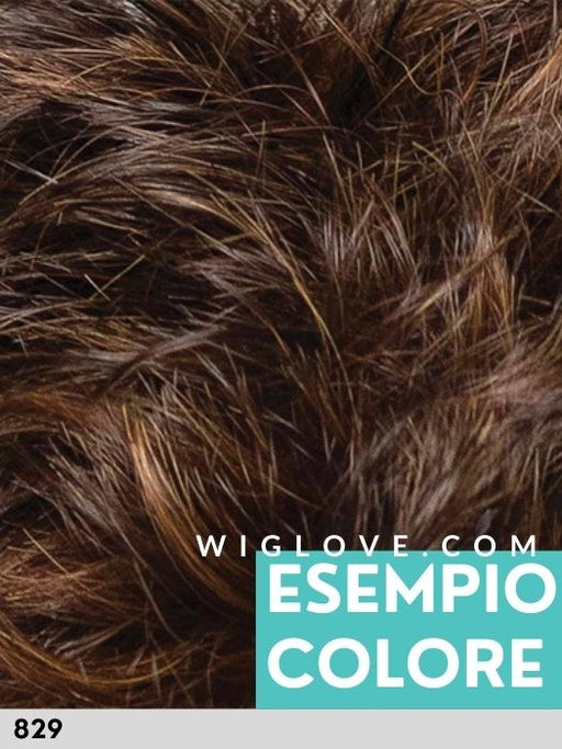 DUO ABBEY MONO LACE DELUXE - capelli misti - 100% fatta a mano - Wig Love - Parrucca SinteticaChocolate Caramel 829