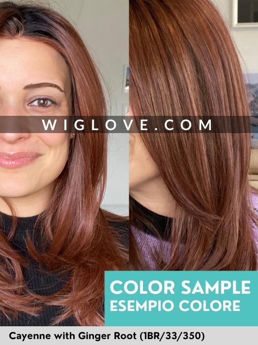 Cayenne with Ginger Root 1BR/33/350 belle tress wig love parrucca rossa ricrescita scura tumore alopecia