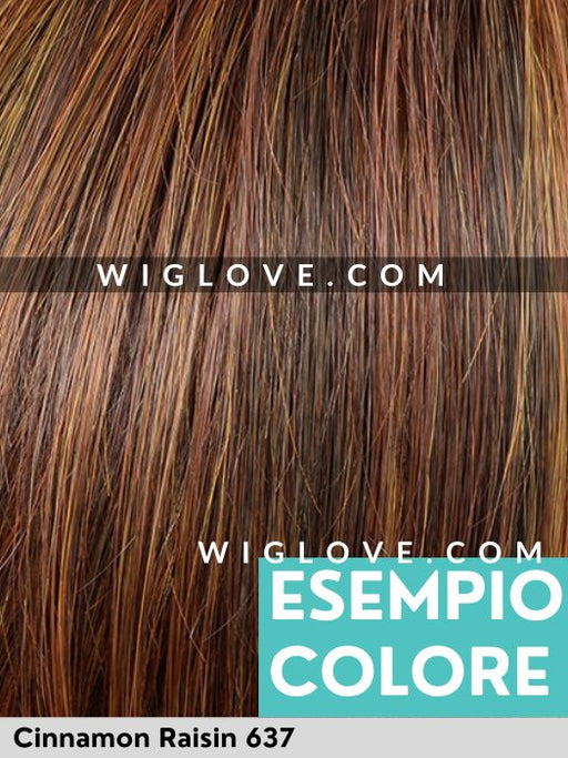 DUO ISABELLA - capelli misti - riga libera, attaccatura naturale, poliuretano - Wig Love - Parrucca Capelli MistiCinnamon Raisin 637
