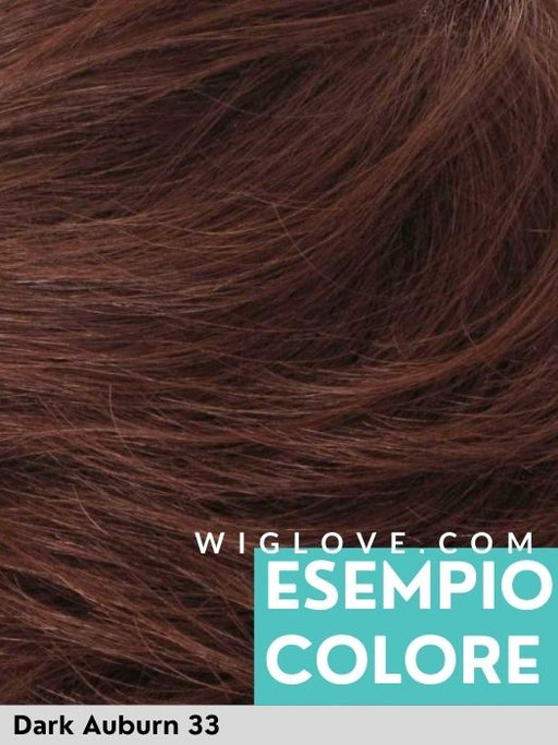FIRENZE - Capelli Naturali 100% Remy - Wig Love - Parrucca Capelli VeriDark Auburn 33