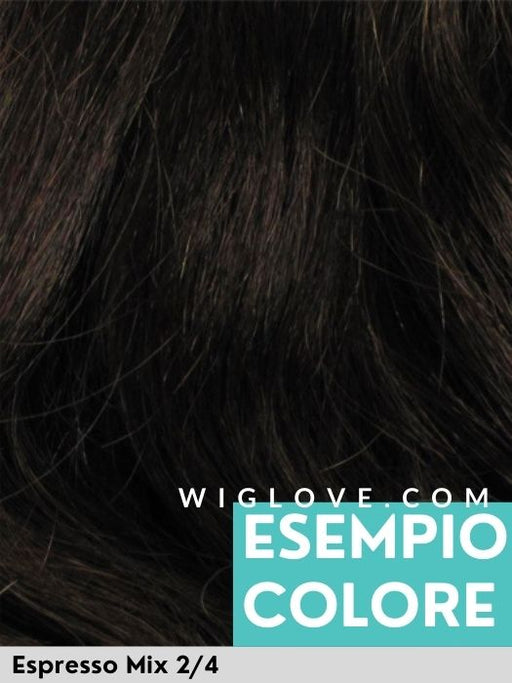 TEMPTATION - riga sinistra e attaccatura naturale - Wig Love - Parrucca SinteticaEspresso Mix 2/4