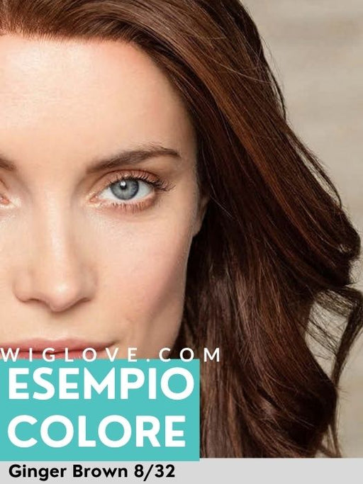 LUXERY LACE C - Capelli Naturali Remy - 100% fatta a mano - Wig Love - Parrucca Capelli VeriGinger Brown 8/32