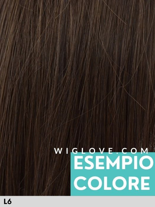 TOP CURLY LONG HH 45cm - Capelli Misti - Wig Love - TopperChocolate Brown L6