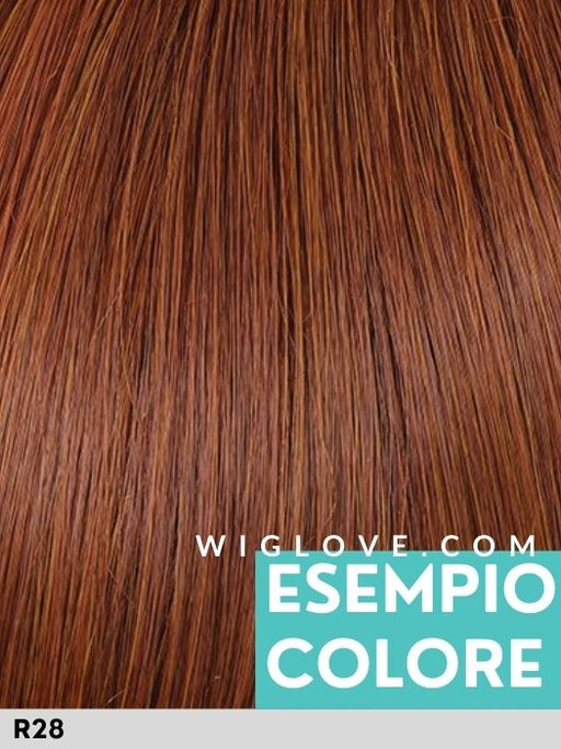 DUO KYLIE MONO LACE DELUXE - capelli misti - 100% fatta a mano - Wig Love - Parrucca Capelli MistiLighter Red R28