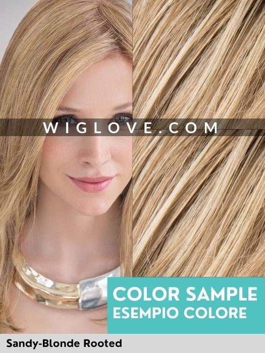 CASO MONO - riga libera, attaccatura naturale, retro chiuso - Wig Love - Parrucca Capelli VeriSandy Blonde