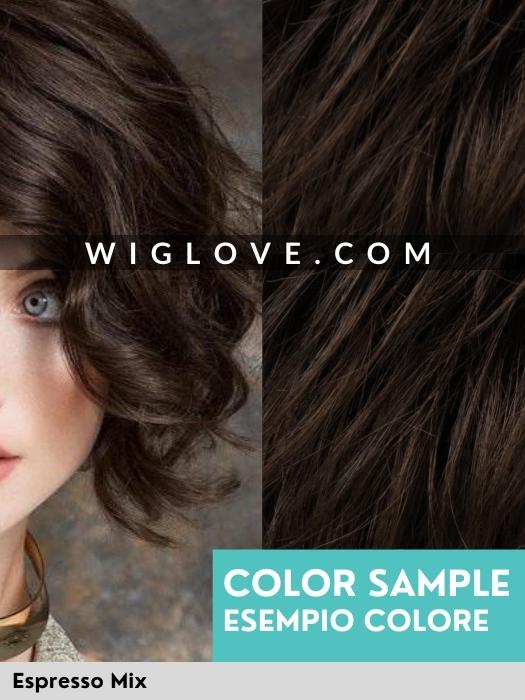 ADORE - capelli misti - riga sinistra, attaccatura naturale - Wig Love - Parrucca Capelli MistiEspresso Mix