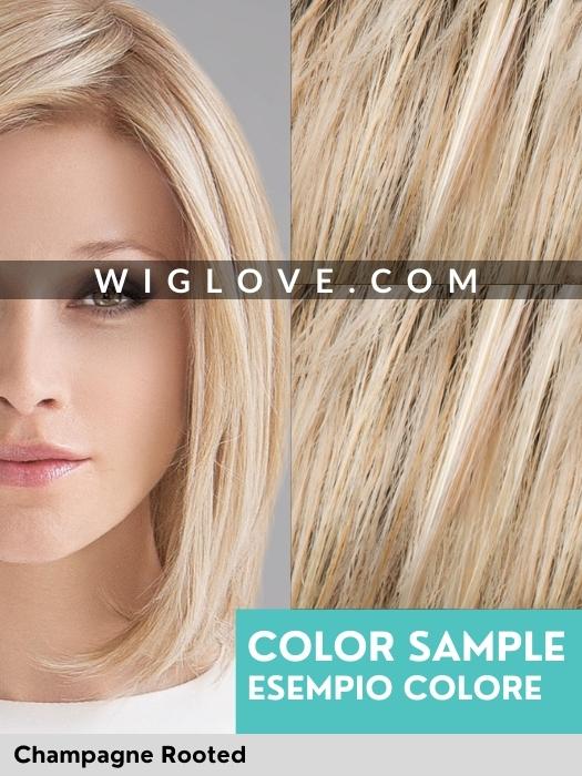 ADVANCE MONO PART - capelli misti - attaccatura naturale, riga sinistra - Wig Love - Parrucca Capelli MistiChampagne Rooted