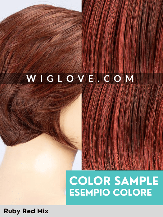 ALETTA MONO PART - attaccatura naturale, riga sinistra - Wig Love - Parrucca SinteticaRuby Red Mix