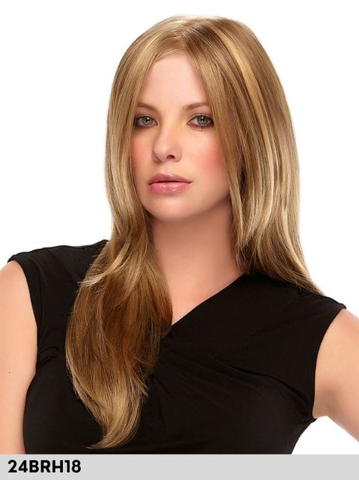 Amanda di Jon Renau colore 24BRH18 parrucca sintetica lunga liscia doppio monofilamento per pelli sensibili vendita parrucche per perdita di capelli dovuta ad alopecia o tumore
