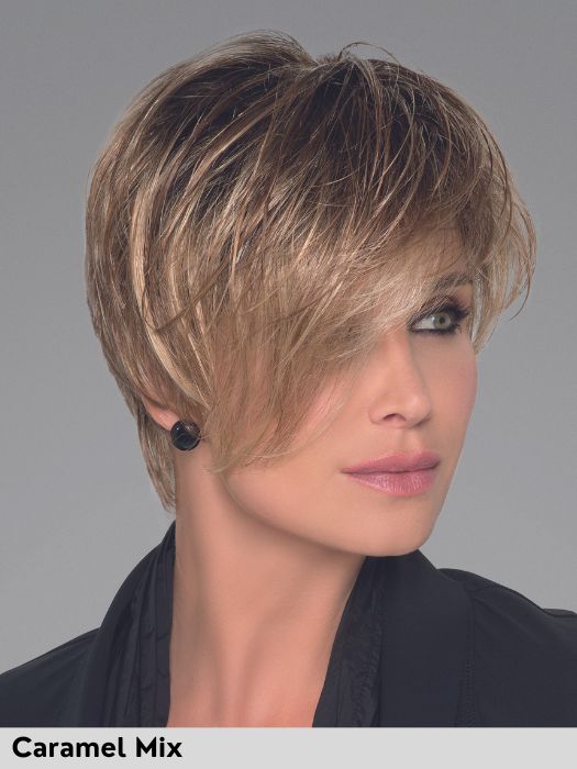 AMAZE - capelli misti - Doppio monofilamento, riga e attaccatura naturale - Wig Love - Parrucca Capelli MistiCaramel Mix