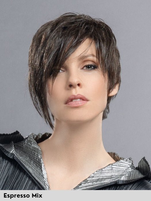 AMAZE - capelli misti - Doppio monofilamento, riga e attaccatura naturale - Wig Love - Parrucca Capelli MistiEspresso Mix