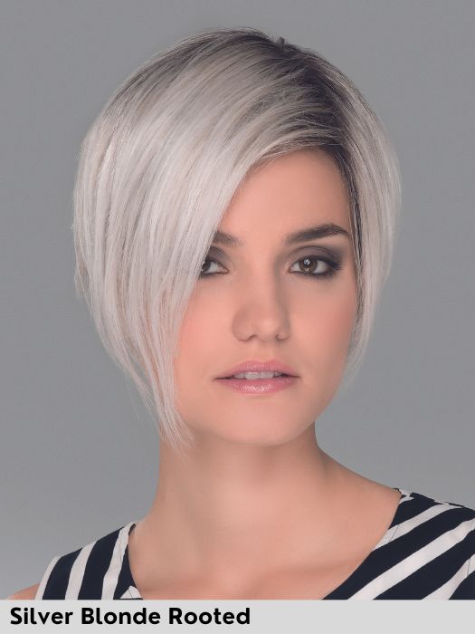 AMAZE - capelli misti - Doppio monofilamento, riga e attaccatura naturale - Wig Love - Parrucca Capelli MistiSilver Blonde Rooted