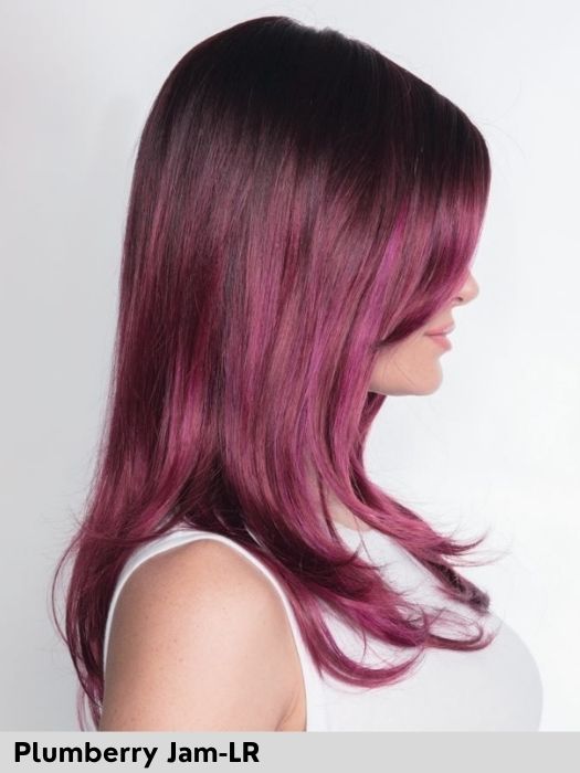 Angelica PM di Noriko parrucca sintetica colore Plumberry Jam LR per perdita di capelli dovuta ad alopecia o tumore