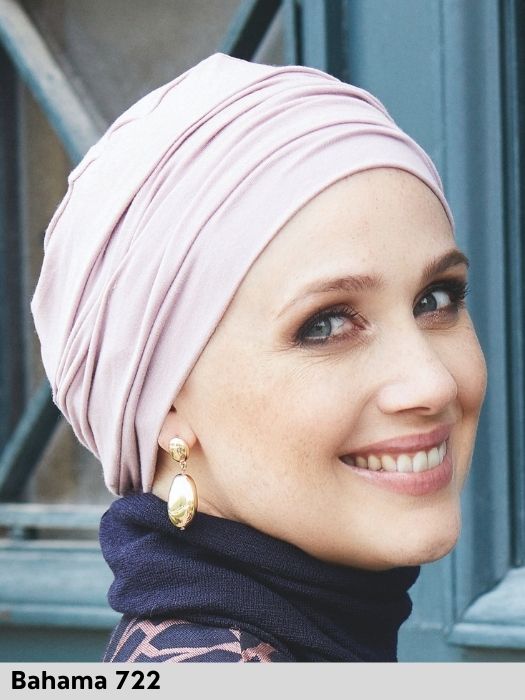 Turbante Bahama Gisela Mayer tinta unita per perdita di capelli dovuta ad alopecia o tumore
