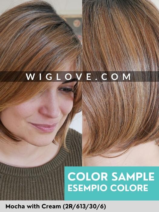 BELLISSIMA - riga sinistra, attaccatura naturale - Wig Love - Parrucca SinteticaMocha with Cream