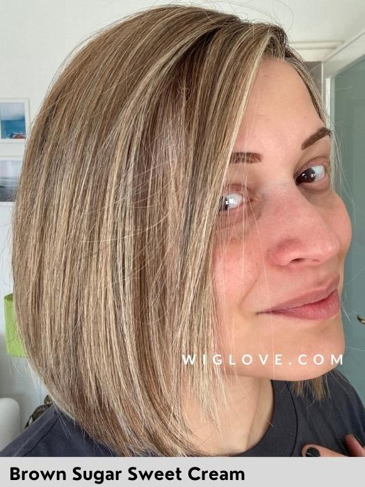 CAFE CHIC - riga sinistra, attaccatura naturale - Wig Love - Parrucca SinteticaBrown Sugar Sweet Cream