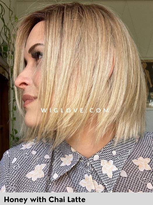 CAFE CHIC - riga sinistra, attaccatura naturale - Wig Love - Parrucca SinteticaHoney with Chai Latte