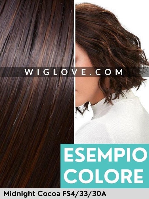 CAMERON LITE PETITE (Taglia Small) - 100% fatta a mano - Lace front esteso - Wig Love - Parrucca SinteticaMidnight Cocoa