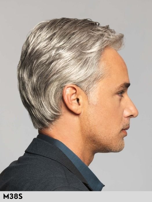 Parrucca uomo realistica, completamente fatta a mano e antiscivolo