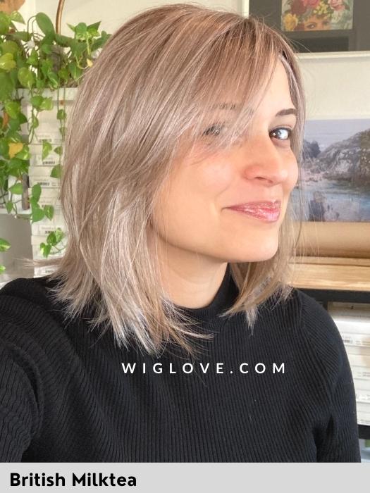 COLD BREW CHIC - riga libera, attaccatura naturale - Wig Love - Parrucca SinteticaBritish Milktea