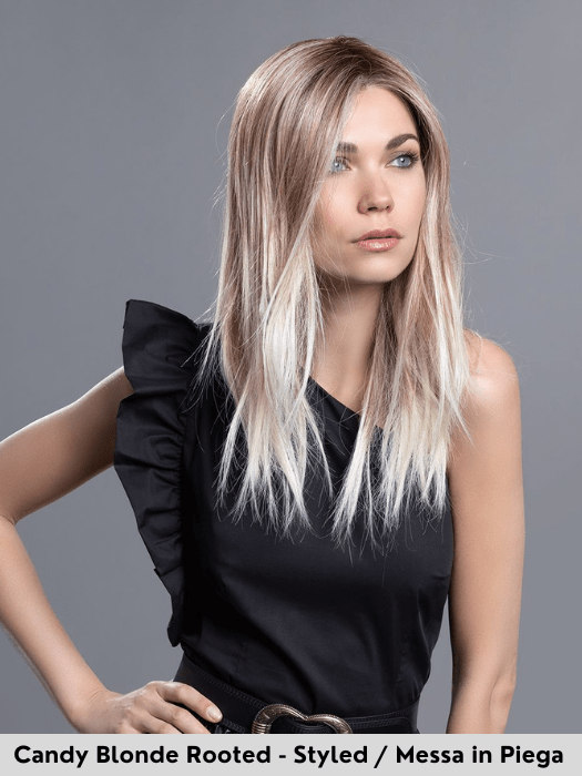 DIVA MONO PART - attaccatura naturale, riga centrale - Wig Love - Parrucca SinteticaCandy Blonde Rooted