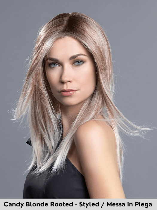 DIVA MONO PART - attaccatura naturale, riga centrale - Wig Love - Parrucca SinteticaCandy Blonde Rooted
