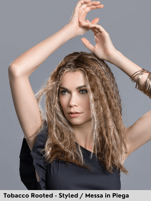 DIVA MONO PART - attaccatura naturale, riga centrale - Wig Love - Parrucca SinteticaDark Chocolate Rooted