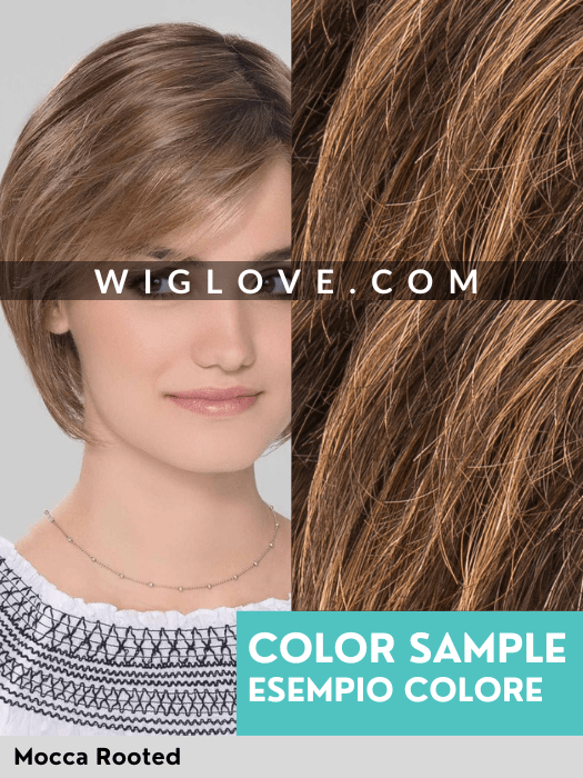 DIVA MONO PART - attaccatura naturale, riga centrale - Wig Love - Parrucca SinteticaMocca Rooted