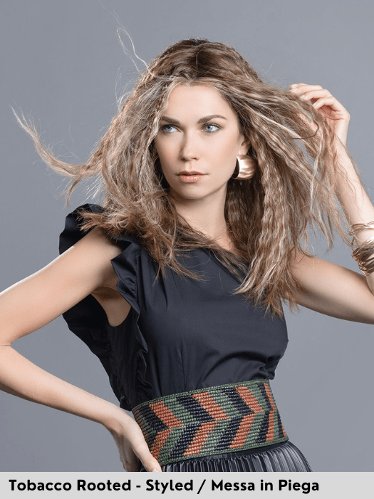 DIVA MONO PART - attaccatura naturale, riga centrale - Wig Love - Parrucca SinteticaTobacco Rooted