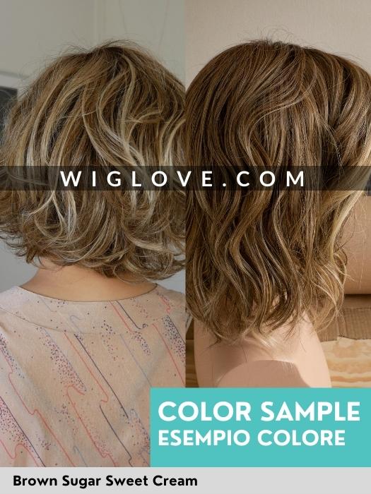 Dolce&Dolce 23 - lunghezza capelli 58 cm - riga libera, attaccatura naturale - Wig Love - Parrucca SinteticaBrown Sugar Sweet Cream
