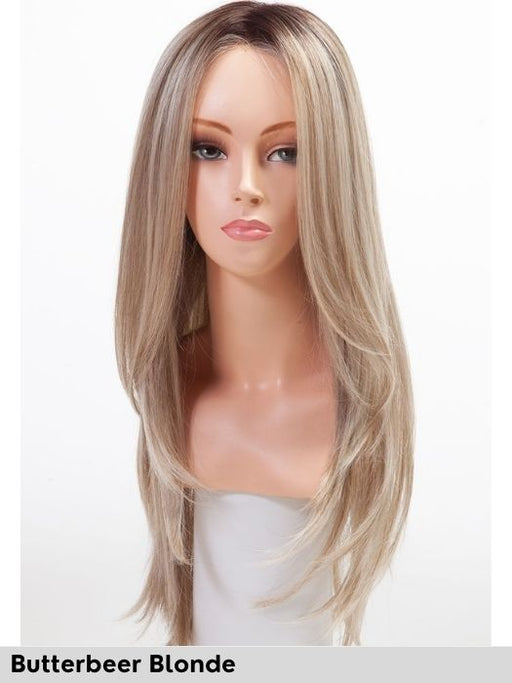 Dolce&Dolce di Belle Tress colore Butterbeer Blonde parrucca sintetica termoresistente lunga liscia per perdita di capelli dovuta ad alopecia o tumore