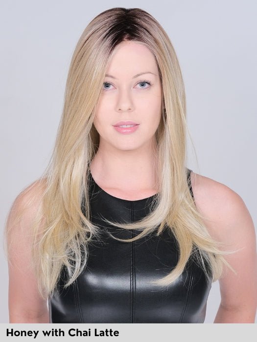 Dolce&Dolce 23 - lunghezza capelli 58 cm - riga libera, attaccatura naturale - Wig Love - Parrucca SinteticaHoney with Chai Latte