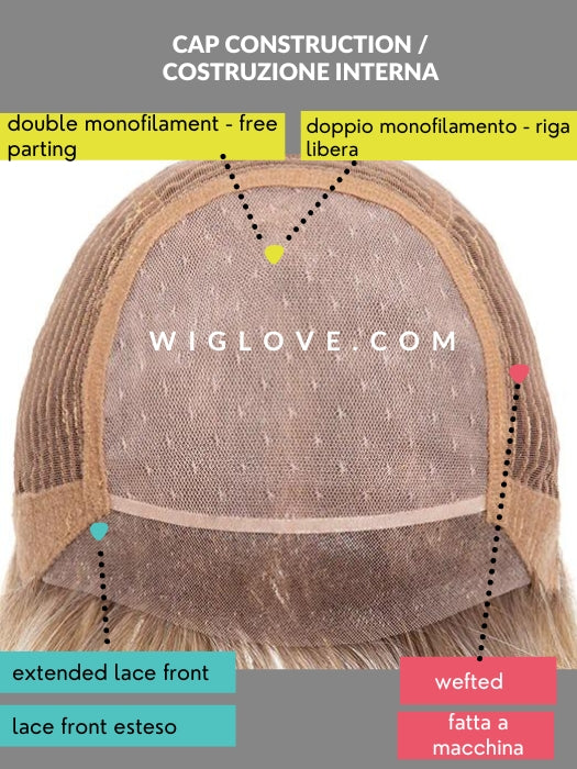ENCORE - capelli misti - Doppio monofilamento, riga e attaccatura naturale