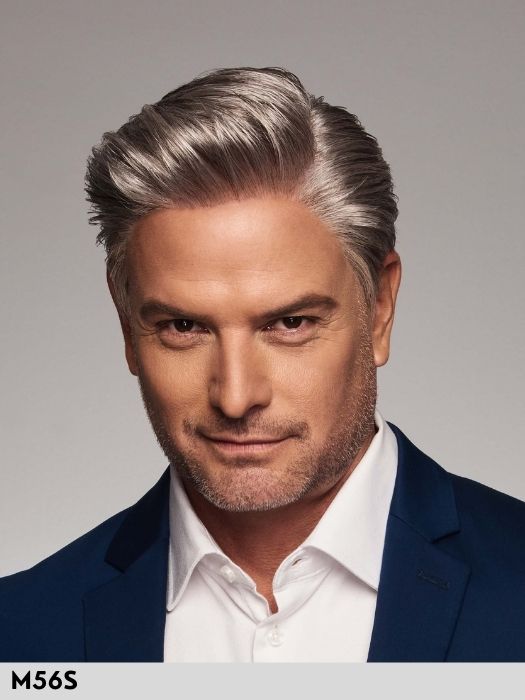 DUO BUSINESS DELUXE - capelli misti - 100% fatta a mano - Wig Love - Parrucca Capelli Misti UomoM56S