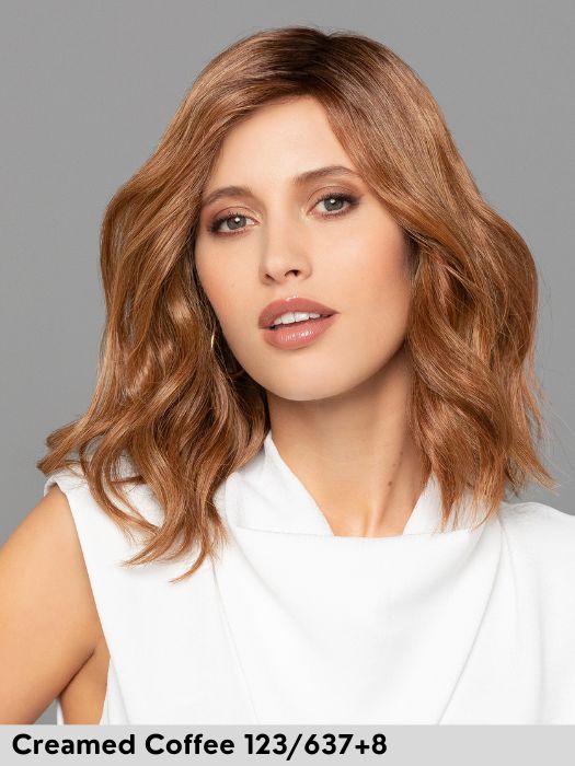 DUO EMMA LACE PART - capelli misti - attaccatura naturale, riga sinistra - Wig Love - Parrucca Capelli MistiCreamed Coffee