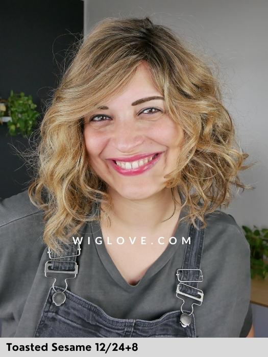 DUO EMMA LACE PART - capelli misti - attaccatura naturale, riga sinistra - Wig Love - Parrucca Capelli MistiToasted Sesame 12/24+8