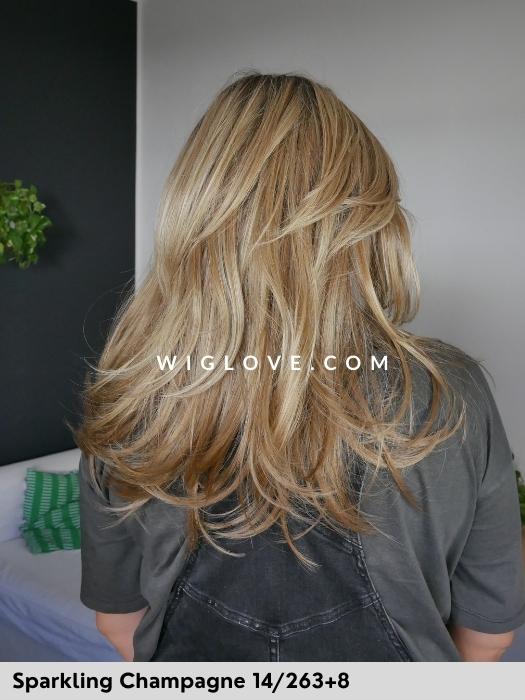 DUO ERICA - capelli misti - attaccatura naturale, riga libera e poliuretano - Wig Love - Parrucca Capelli MistiSparkling Champagne 14/263+8