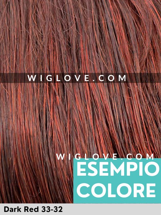 DUO JORDAN - capelli misti - attaccatura naturale, riga sinistra - Wig Love - Parrucca Capelli MistiDark Red 33/32