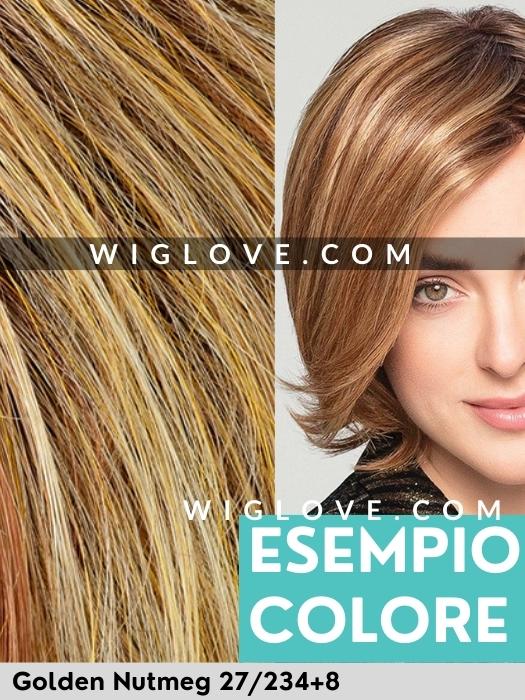 DUO JORDAN - capelli misti - attaccatura naturale, riga sinistra - Wig Love - Parrucca Capelli MistiGolden Nutmeg 27/234+8