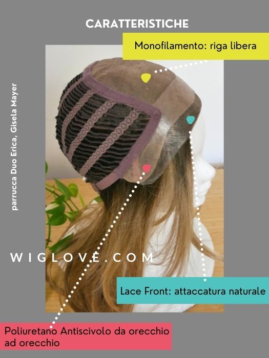 DUO KRISTA - Capelli Misti - riga libera, attaccatura naturale, poliuretano - Wig Love - Parrucca Capelli MistiSparkling Champagne 14/263+8