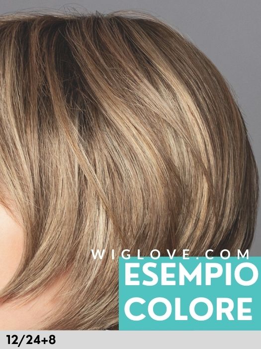 DUO KYLIE MONO LACE DELUXE - capelli misti - 100% fatta a mano - Wig Love - Parrucca Capelli MistiToasted Sesame 12/24+8