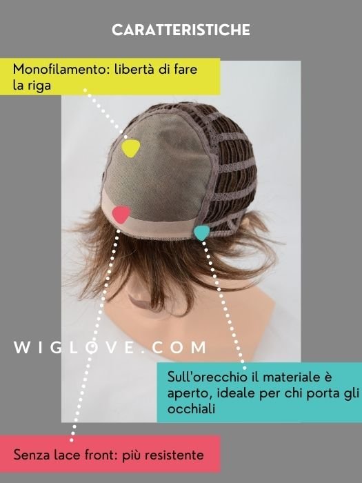 DUO LADY - capelli misti - riga libera, antiscivolo - Wig Love - Parrucca Capelli MistiSparkling Champagne 14/263+8