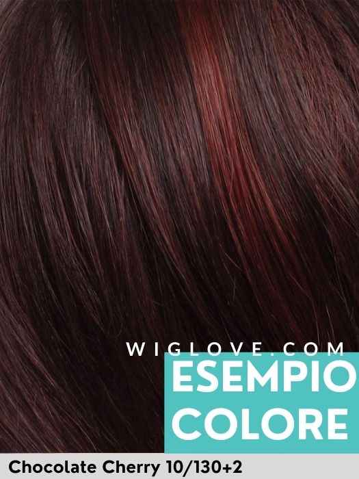 DUO LONG - capelli misti - riga libera e attaccatura naturale - Wig Love - Parrucca Capelli MistiChocolate Cherry 10/130+2
