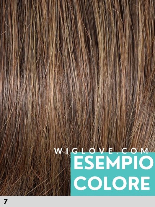 DUO LONG - capelli misti - riga libera e attaccatura naturale - Wig Love - Parrucca Capelli MistiMedium Brown 7