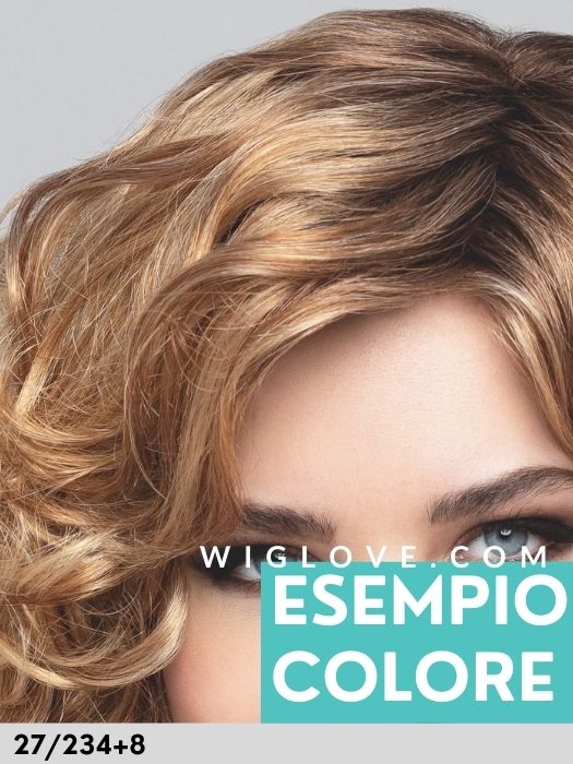 DUO LYNSEY MONO LACE - capelli misti - riga libera e attaccatura naturale - Wig Love - Parrucca SinteticaGolden Nutmeg 27/234+8