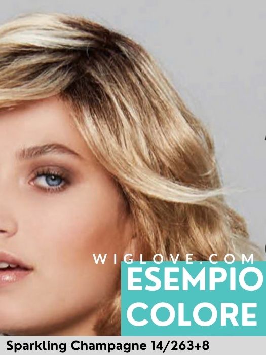 DUO LYNSEY MONO LACE - capelli misti - riga libera e attaccatura naturale - Wig Love - Parrucca SinteticaSparkling Champagne 14/263+8