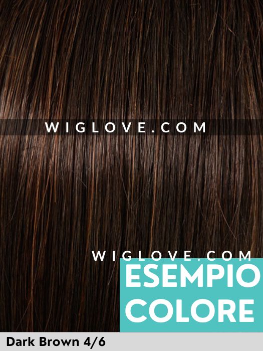 DUO OLIVIA - capelli misti - fatta a macchina - Wig Love - Parrucca Capelli MistiDark Brown 4/6