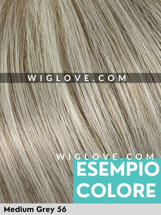 DUO OPHELIA - capelli misti - fatta a macchina - Wig Love - Parrucca Capelli MistiMedium Grey 56