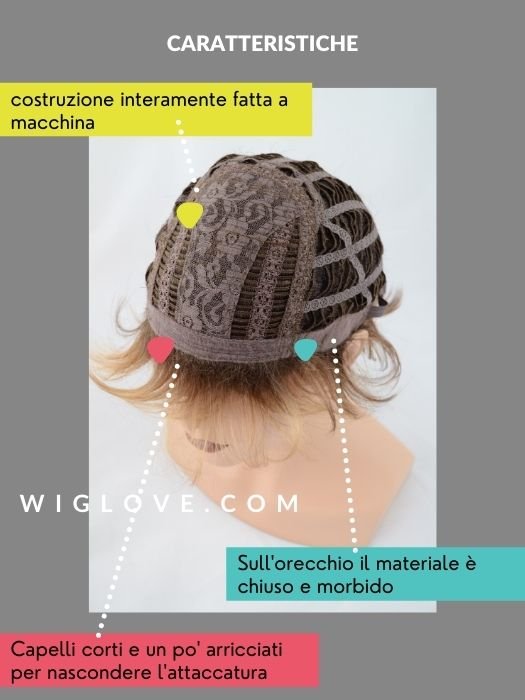 DUO OPHELIA - capelli misti - fatta a macchina - Wig Love - Parrucca Capelli MistiToasted Sesame 12/24+8
