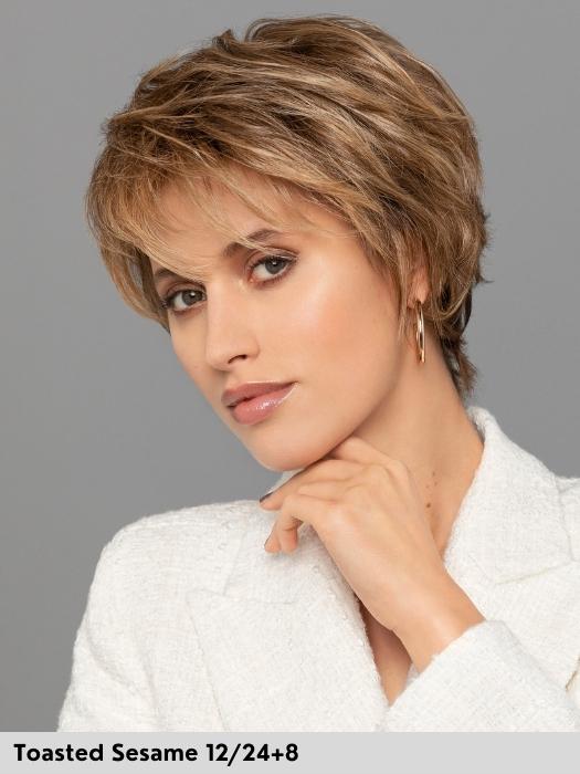 DUO OPHELIA - capelli misti - fatta a macchina - Wig Love - Parrucca Capelli MistiToasted Sesame 12/24+8